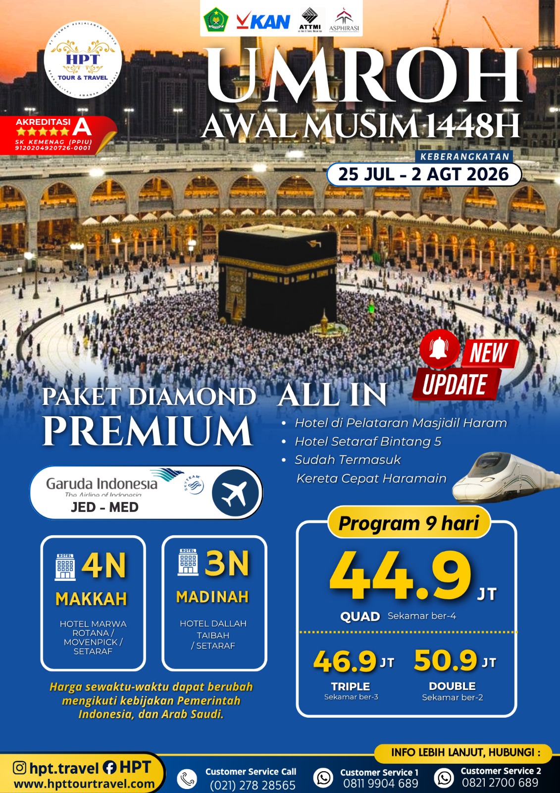 hpttourtravel-UMROH AWAL MUSIM 1448H - PAKET DIAMOND