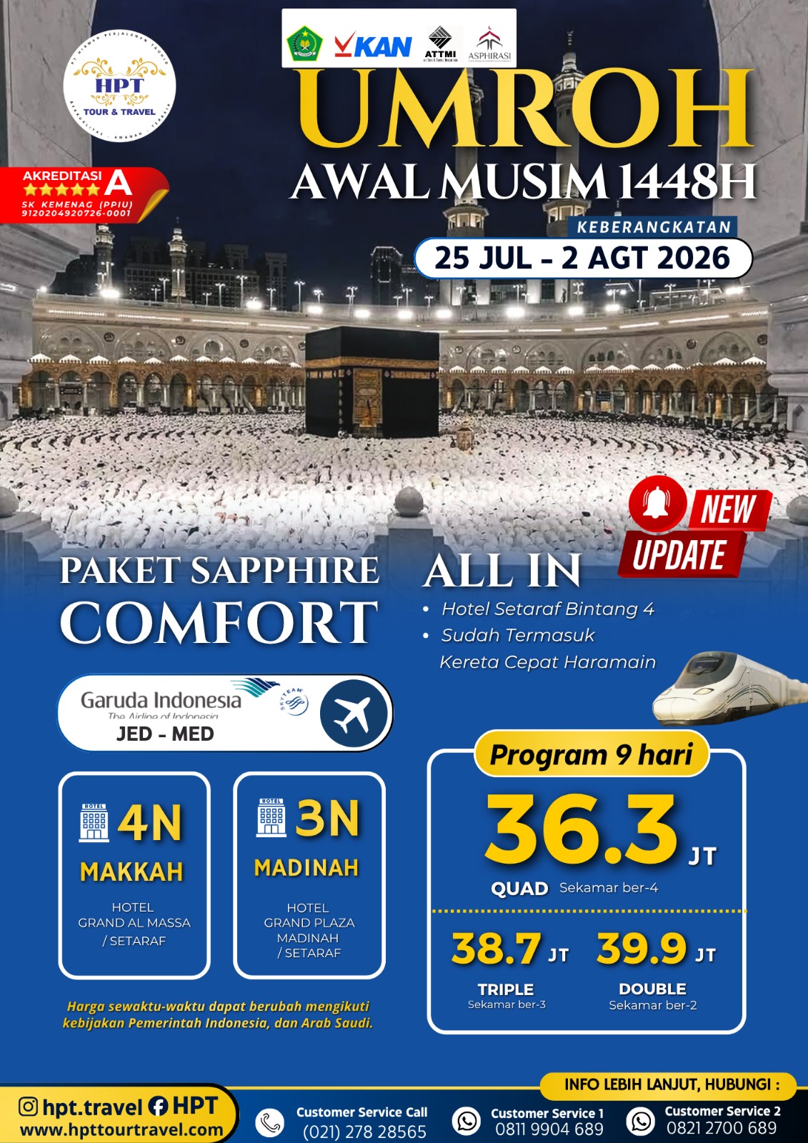 hpttourtravel-UMROH AWAL MUSIM 1448H - PAKET SAPPHIRE